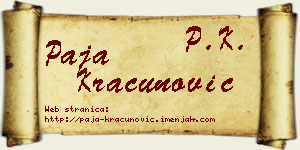 Paja Kračunović vizit kartica